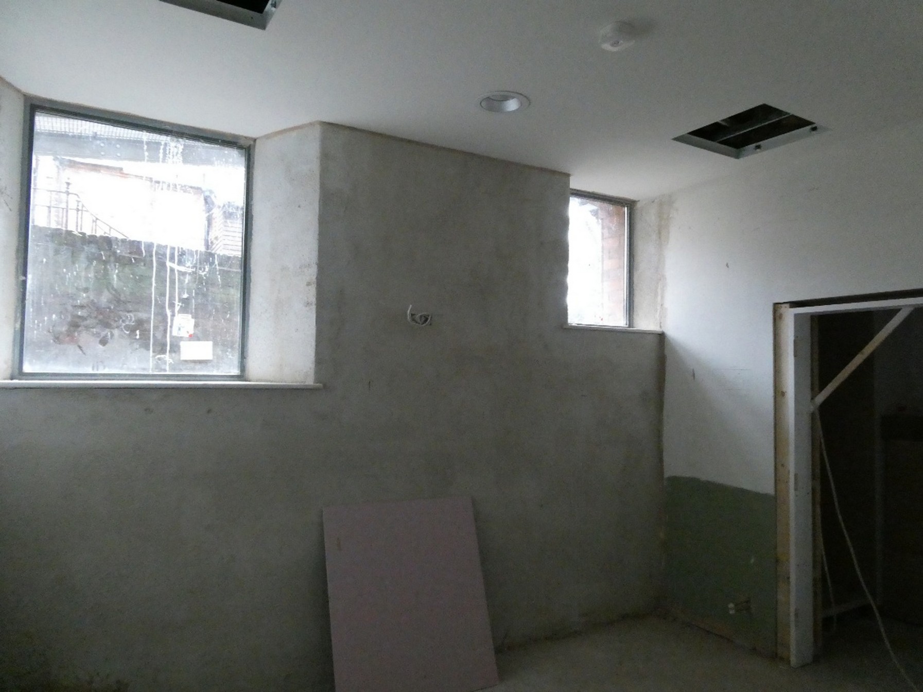 In Gateway Lodge the ceilings and door frames are in place and painting is underway