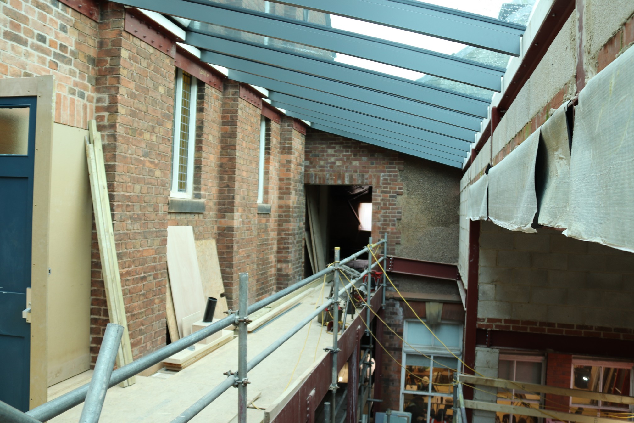 The balcony in the Atrium - looking towards Century Hall and the new kitchen and toilets