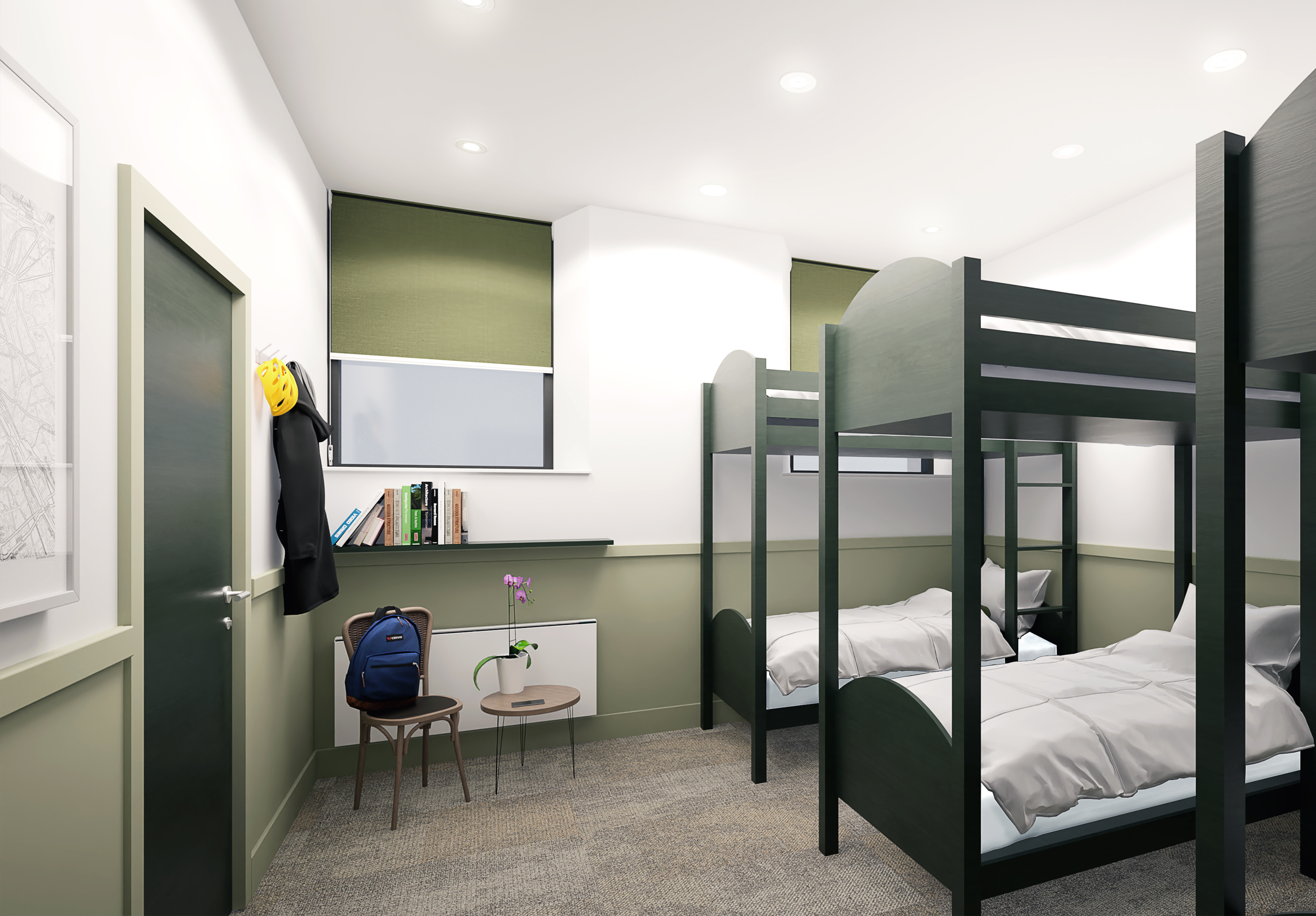 Artist's impression of a bedroom at Gateway Lodge Ashbourne Image Allan Joyce Architects