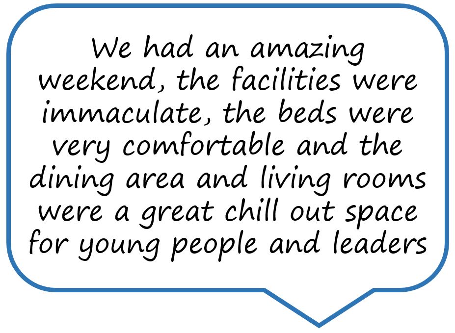 Guest Feedback - a great chill out space for young people and leaders